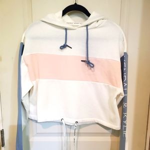 NWT Kendall and Kylie Cropped Hooded Sweatshirt